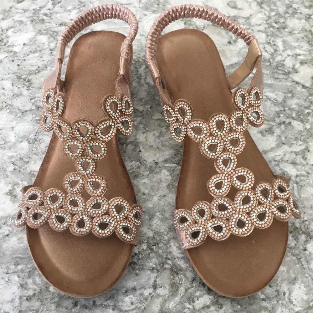 Rose gold sandals